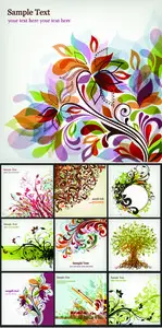 Stock vector - Beautiful floral backgrounds