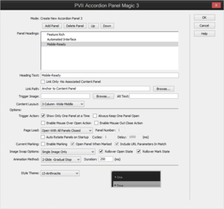 PVII Accordion Panel Magic 3.13 For Dreamweaver