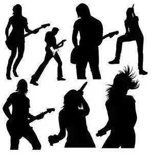 Live Music Vector Silhouettes