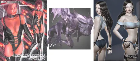 3D: Leather Teddy for V4 | Katreena for V4 | The Old Ones: Night-Gaunt 