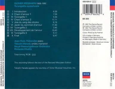Jean-Yves Thibaudet, Takashi Harada, Royal Concertgebouw, Riccardo Chailly - Olivier Messiaen: Turangalila-Symphonie (1993)