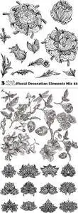 Vectors - Floral Decoration Elements Mix 22