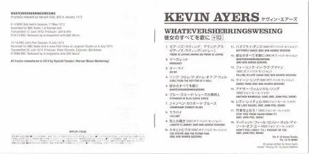 Kevin Ayers - Whatevershebringswesing (1971) {2014 Remaster Japan Mini LP SHM-CD Edition WPCR-15526}