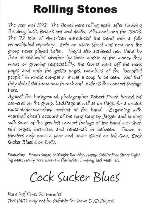 The Rolling Stones - Cocksucker Blues (1972) (DVD) **[RE-UP]** \/ AvaxHome
