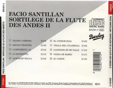 Facio Santillan – Sortilege De La Flute Des Andes Vol. 2 {Germany 198?, originally released 1970}