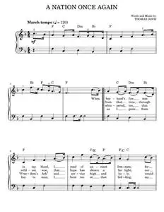 A Nation Once Again - Thomas Davis (Easy Piano)