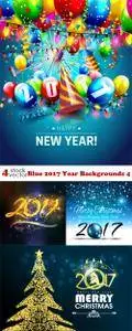 Vectors - Blue 2017 Year Backgrounds 4