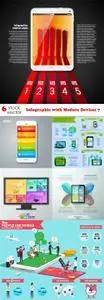 Vectors - Infographic with Modern Devices 7