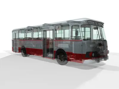 3D Модель автобуса Лиаз-677м - Bus Liaz-677m