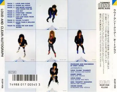 Autograph - Loud And Clear (1987) [Japan, 1st Press]