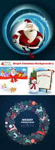 Vectors - Bright Christmas Backgrounds 3