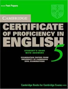 Cambridge Certificate of Proficiency in English 5 Student's Book with Answers (Repost)
