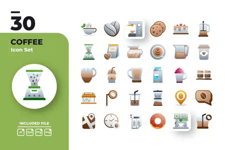 EE - Coffee Icons Set DAFB8ZQ