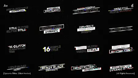 Dynamic Titles Glitch Version /Pr 57698687