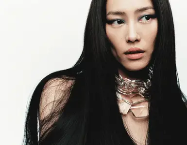 Liu Wen by Nick Yang for ELLE China March 2024
