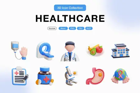 EE - Healthcare 3D Icons 93UU9DJ