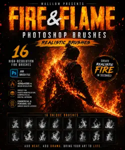 Creativemarket - Fire and flame Photoshop Brushes