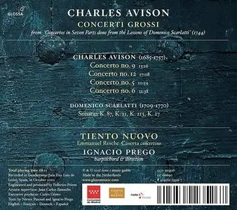 Ignacio Prego, Tiento Nuovo - Charles Avison: Concerti Grossi based on Sonatas by Domenico Scarlatti (2021)