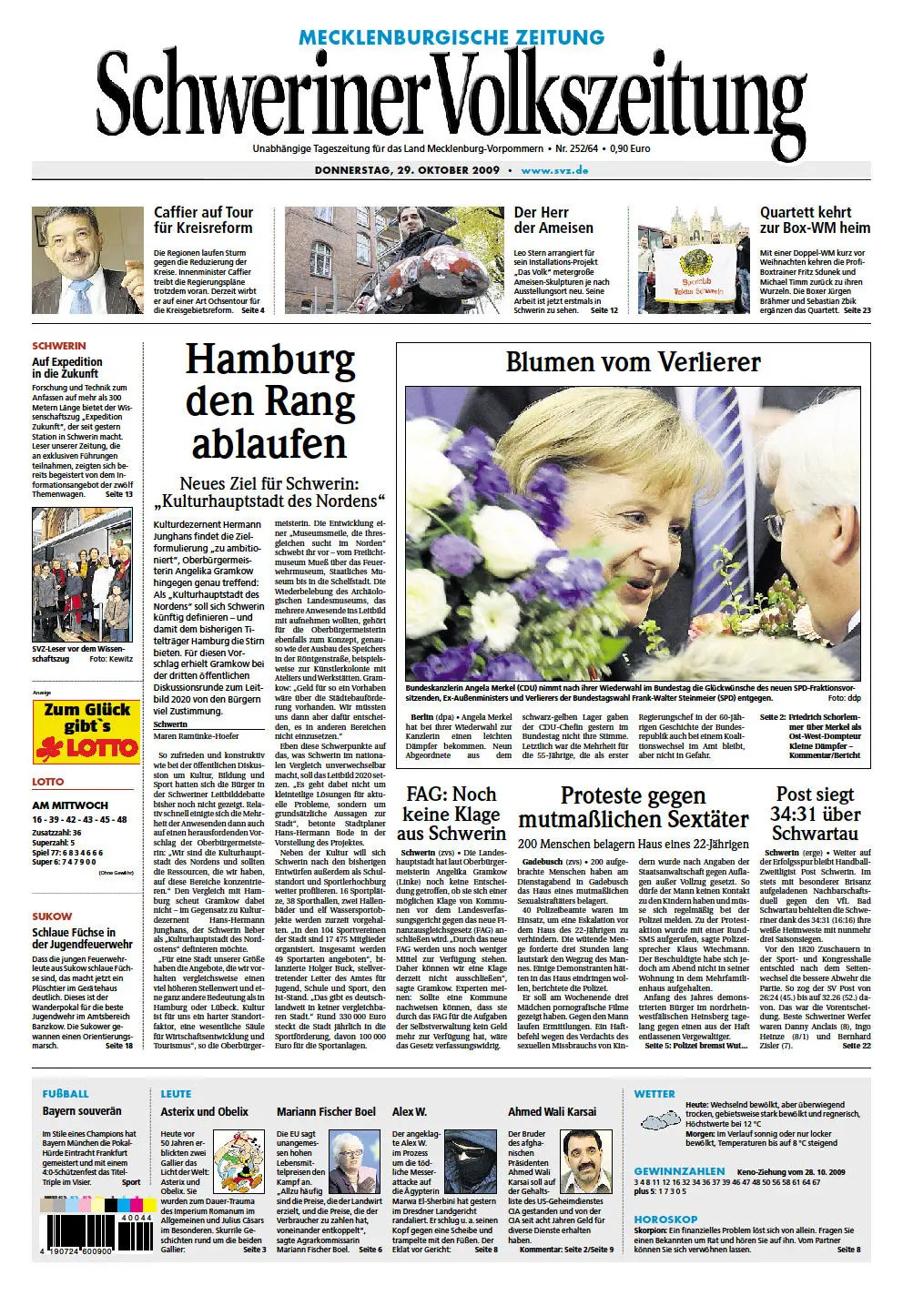 Schweriner Volkszeitung 29.10.2009 (Ausgabe Stadt Schwerin)