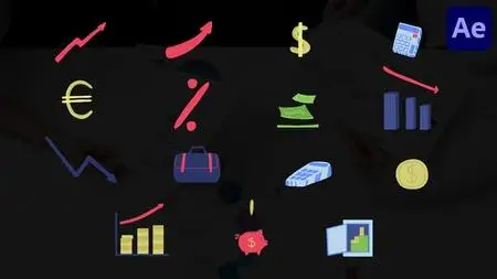 Economy Cartoon Icons for After Effects 50786835