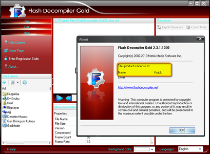 Portable Flash Decompiler Gold 2.3.1.1200
