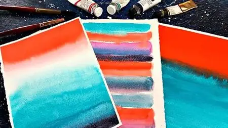 Beginner Watercolor: Vibrant, Energetic Abstract Colorfields