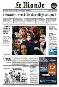 Le Monde du Jeudi 12 Mars 2015