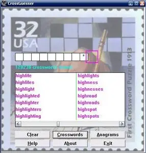 CrossGuesser, Version 1.0  {{BEST Crossword Helper Software!}}