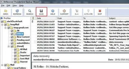 BitRecover Thunderbird Backup Wizard 5.1