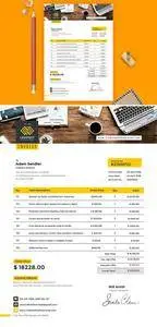 A4 Invoice PSD Template