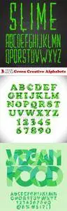 Vectors - Green Creative Alphabets