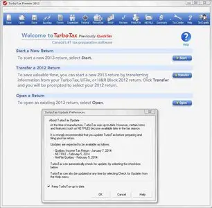 Intuit Turbotax 2013 Canadian Windows Version