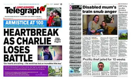 Lancashire Telegraph (Blackburn, Darwen, Hyndburn, Ribble Valley) – November 12, 2018