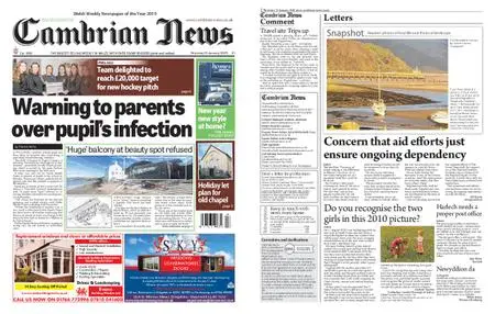 Cambrian News Arfon & Dwyfor – 24 January 2020