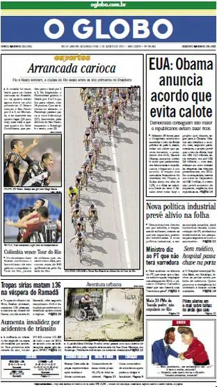 Jornal O Globo - 1º de julho de 2011