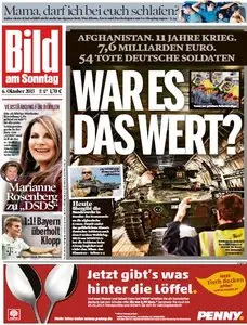 Bild am Sonntag, 06. Oktober 2013