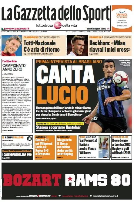 La Gazzetta dello Sport (14-08-09)