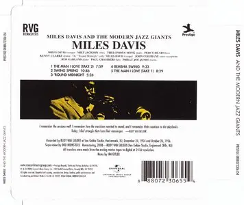 Miles Davis - Miles Davis And The Modern Jazz Giants (1954) {2008 Prestige RVG Remasters Series}