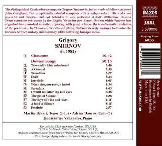 Martin Bakari, Adrian Daurov & Konstantine Valianatos - Grigory Smirnov: Dowson Songs & Chaconne (2016)