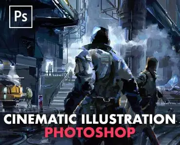 Cinematic Illustration Digital Painting in Photoshop