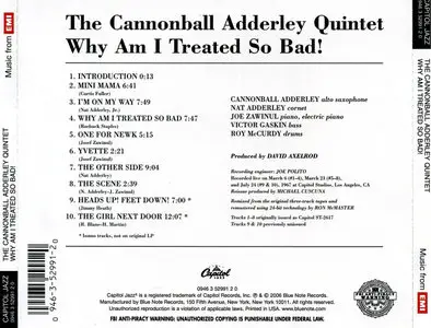 The Cannonball Adderley Quintet - Why Am I Treated So Bad! (2006)