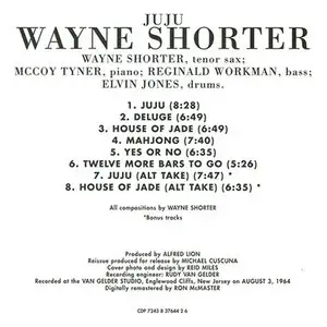 Wayne Shorter - JuJu (1964) {1996 BN Ron McMaster Remaster}