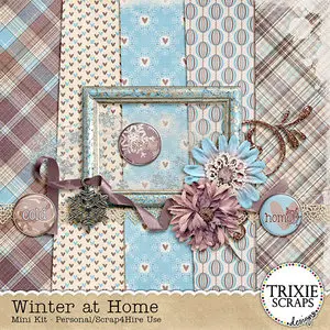 5 Vintage Winter Mini Scrap Kit