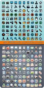 Multimedia and web icons vector