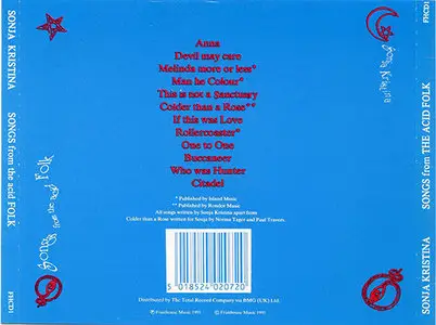 Sonja Kristina - Songs From The Acid Folk (1991, Fruithouse Music # FHCD1)