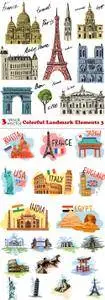 Vectors - Colorful Landmark Elements 3