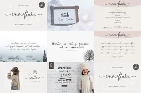 Snowflake - Thin Lettered & Graceful Script Font