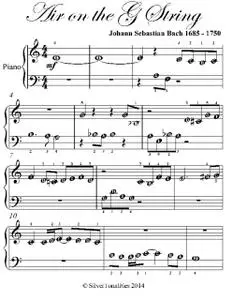 «Air on the G String Easiest Beginner Piano Sheet Music» by Johann Sebastian Bach