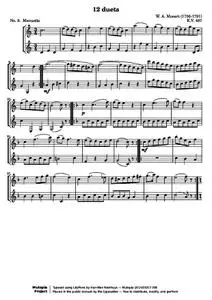 MozartWA - 12 Duets (No. 9: Menuetto)