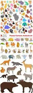 Vectors - Funny Cartoon Animals 20